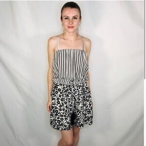 See By Chloe Animal Print Silk Mini Dress Sz 4